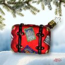 INGE-GLAS Weihnachts-Anhnger Reise-Koffer rot