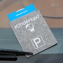 Metz Parkscheibe + Filzhlle KINDERTAXI silbergrau