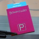 Metz Parkscheibe + Filzhlle BOXENLUDER magenta