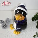 Tangoo Keramik-Pinguin mit blauem Schal und Mtze | TA-35802