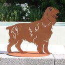 440s Hund Rostfigur Setter auf Platte | FE-5-0302