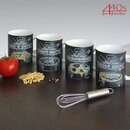 Knitz Porzellan Mug Cuisine Geschenke-Set mit 4 Tassen