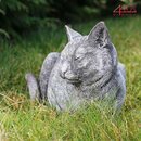 Kretakotta ruhende Katze Antiksteinguss L. ca. 33 cm |...