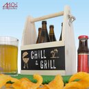 Contento Beer Caddy fr 6 Flaschen, CHILL & GRILL, Holz |...