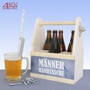 Contento Beer Caddy fr 6 Flaschen MNNER HANDTASCHE Holz...