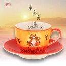 Mila Keramik Cappuccino-Tasse mit Untere Oommh Katze |...
