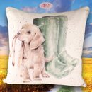 Wrendale Designs Baumwoll-Leinen Kissen Hunde-Wetter ca....