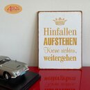 LaFinesse - Hinfallen aufstehen... Metallschild | LF-em4932