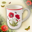 Portmeirion Keramik Tasse Botanic Garden Meadow Mohnblume...